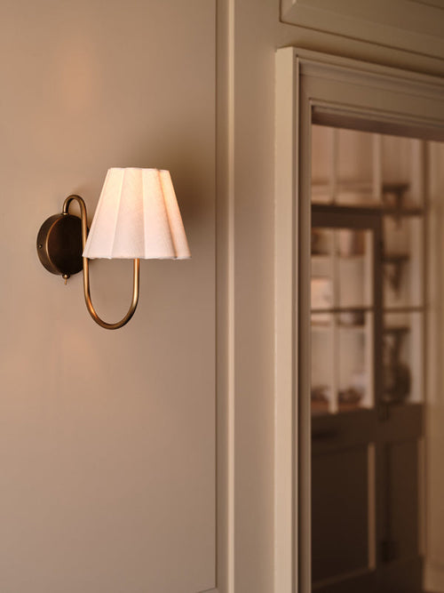Aston aged brass wall light
