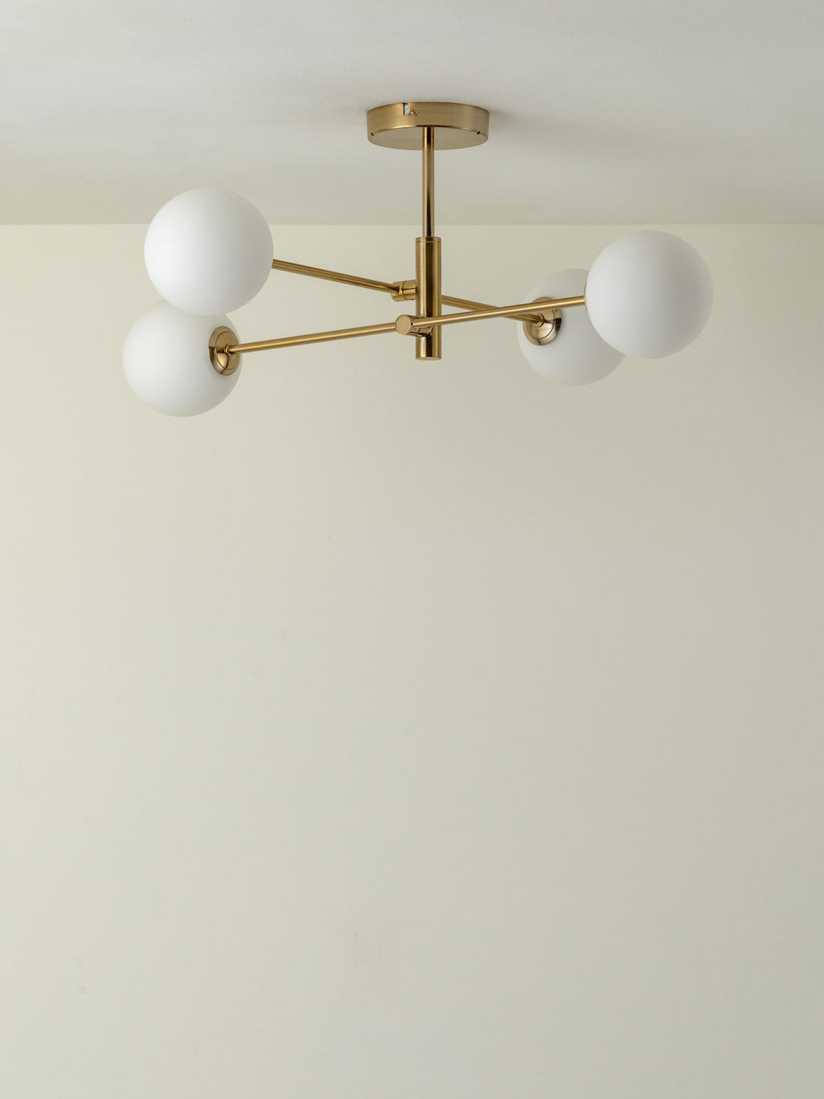 Chelvara - 4 light brass and opal flush