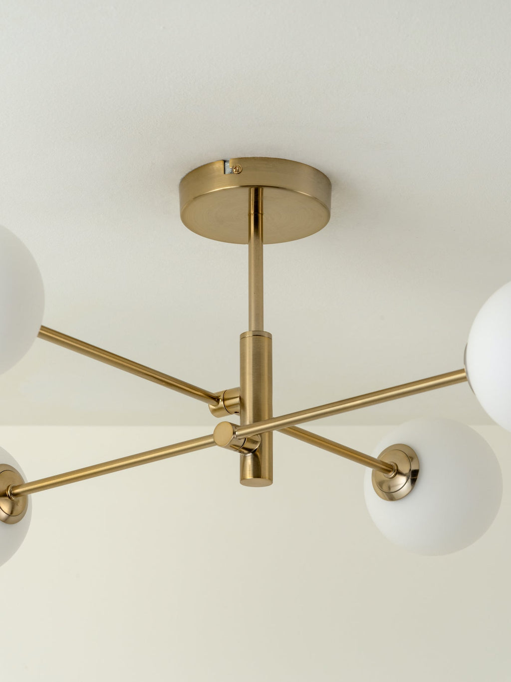 Chelvara - 4 light brass and opal flush