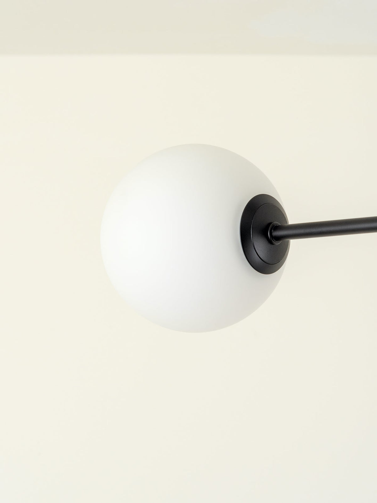 Chelvara - 4 light matt black and opal flush
