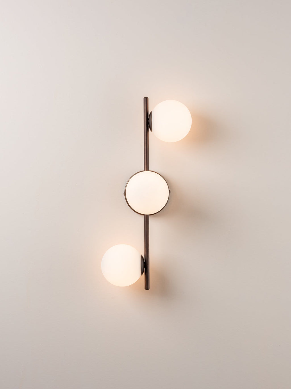 Coro - 3 light bronze and opal ceiling / wall