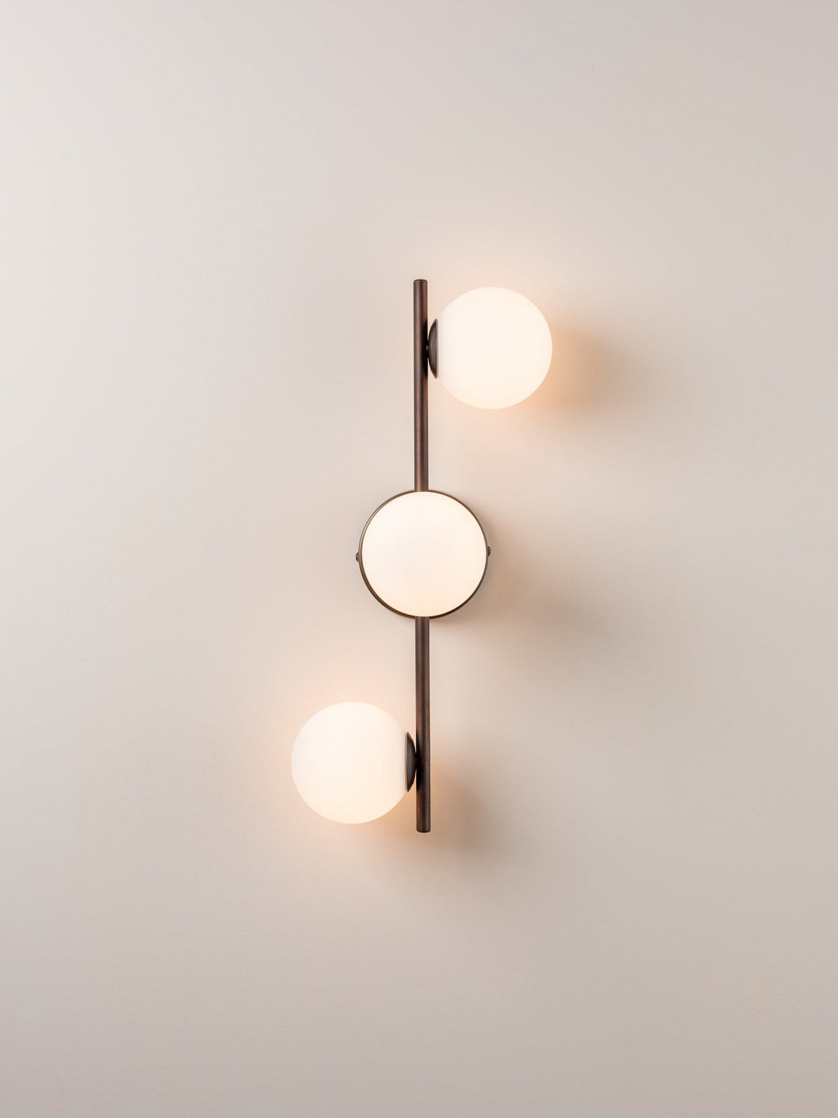Coro - 3 light bronze and opal ceiling / wall