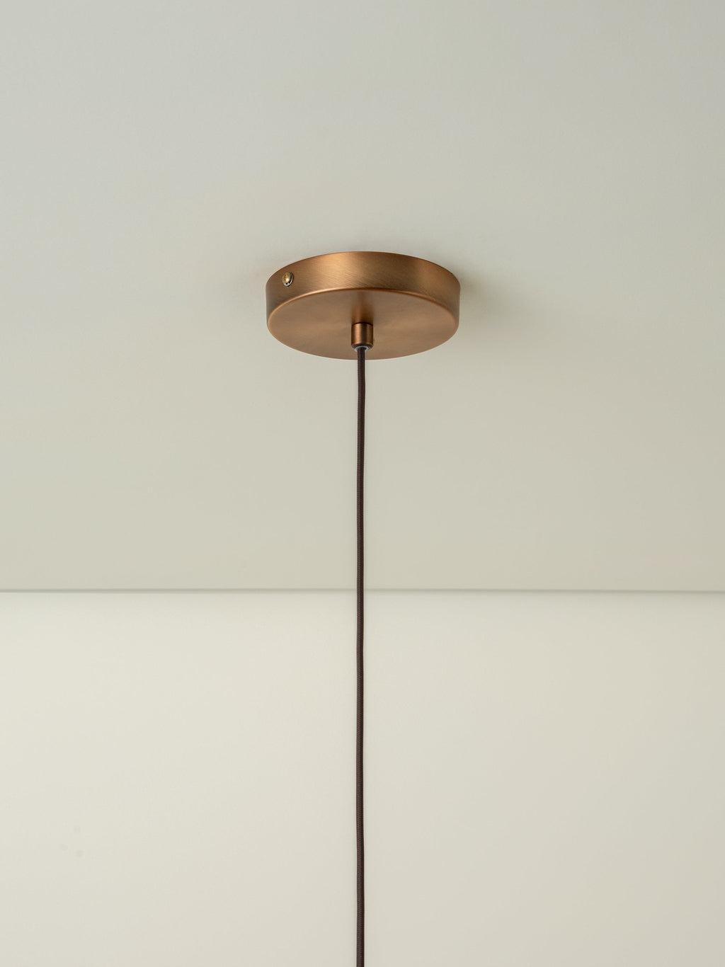 Ridotti - 1 light natural raffia and burnished brass pendant