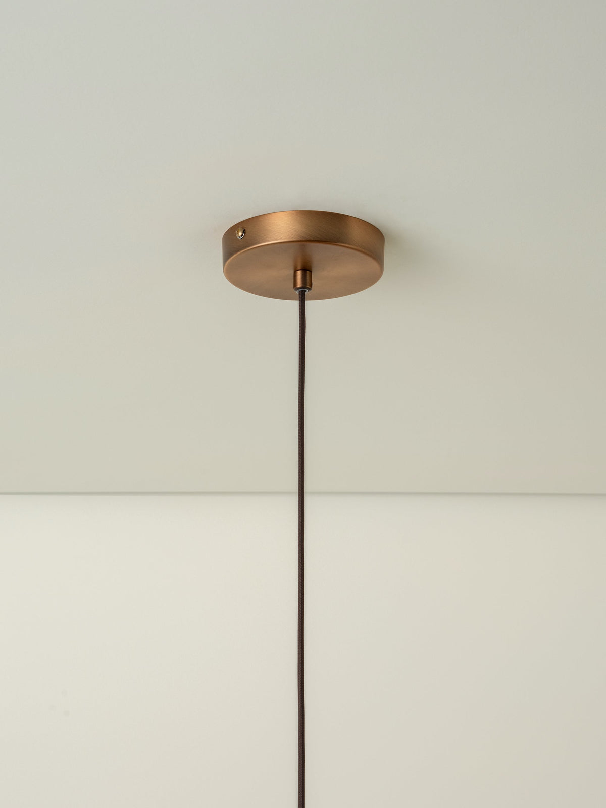 Ridotti - 1 light natural raffia and burnished brass pendant