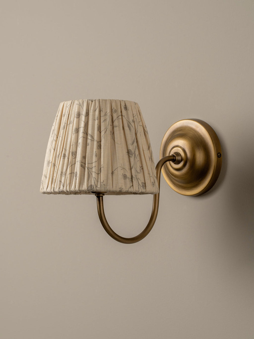 Ashbury aged brass wall light