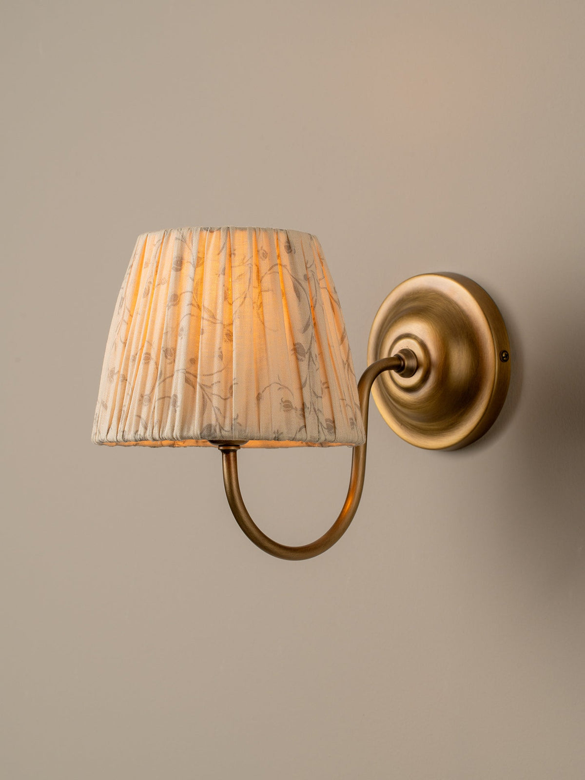 Ashbury aged brass wall light