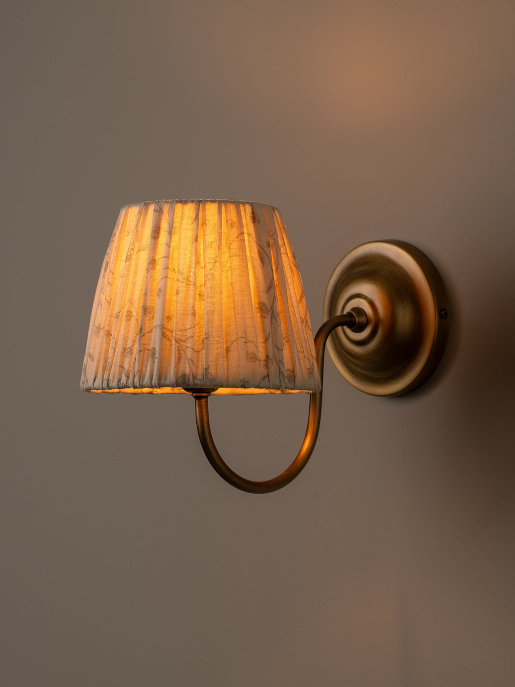 Ashbury aged brass wall light