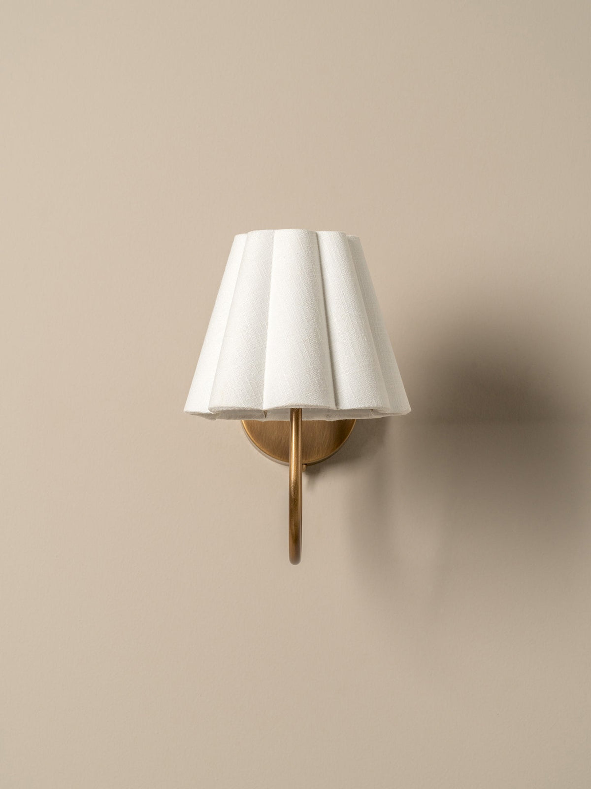 Aston aged brass wall light