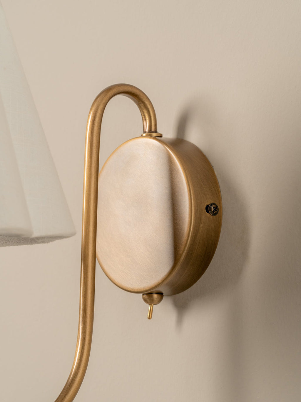 Aston aged brass wall light