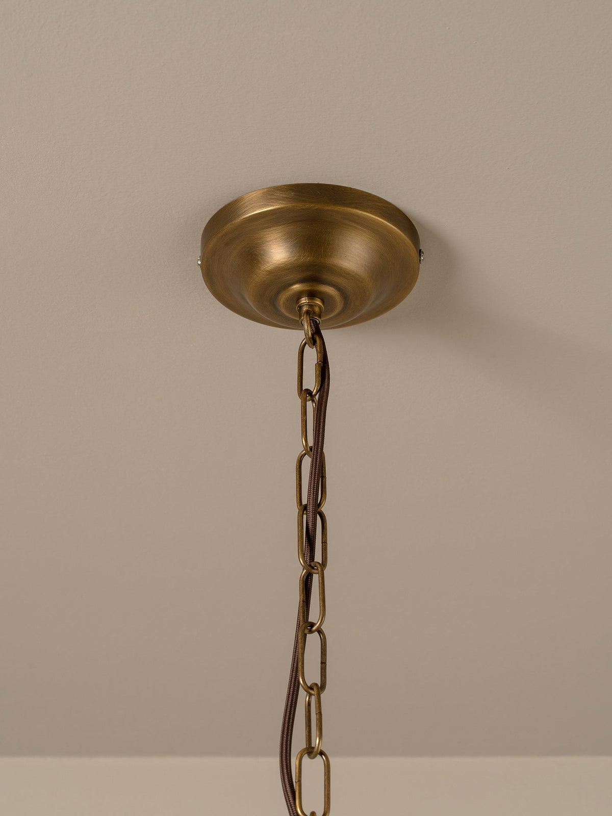Bladen small aged brass pendant