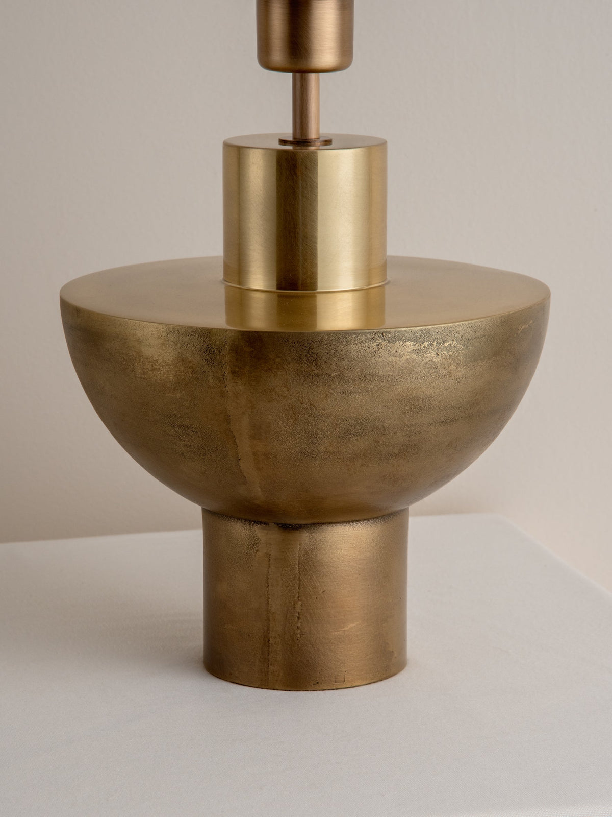Editions brass lamp with + bronze shade