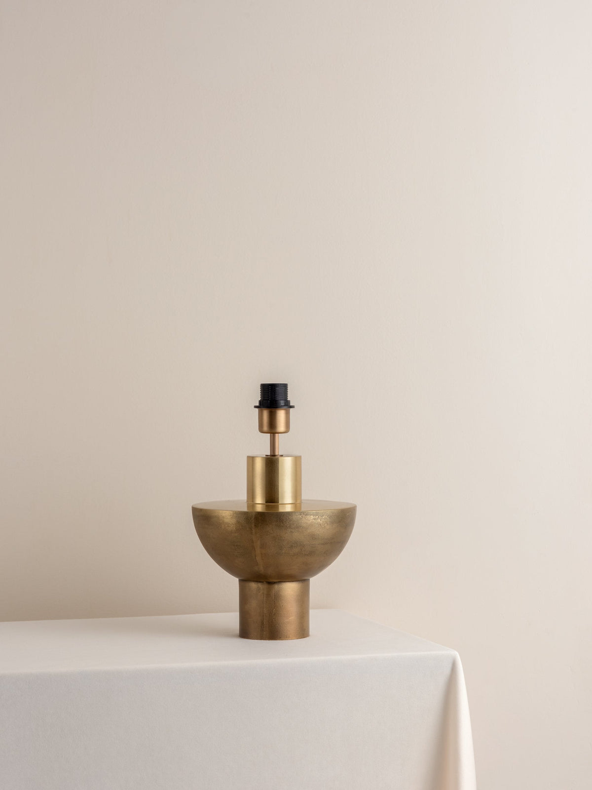 Editions brass lamp with + bronze shade