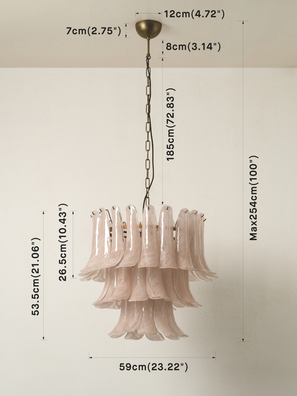 Lonso taupe chandelier