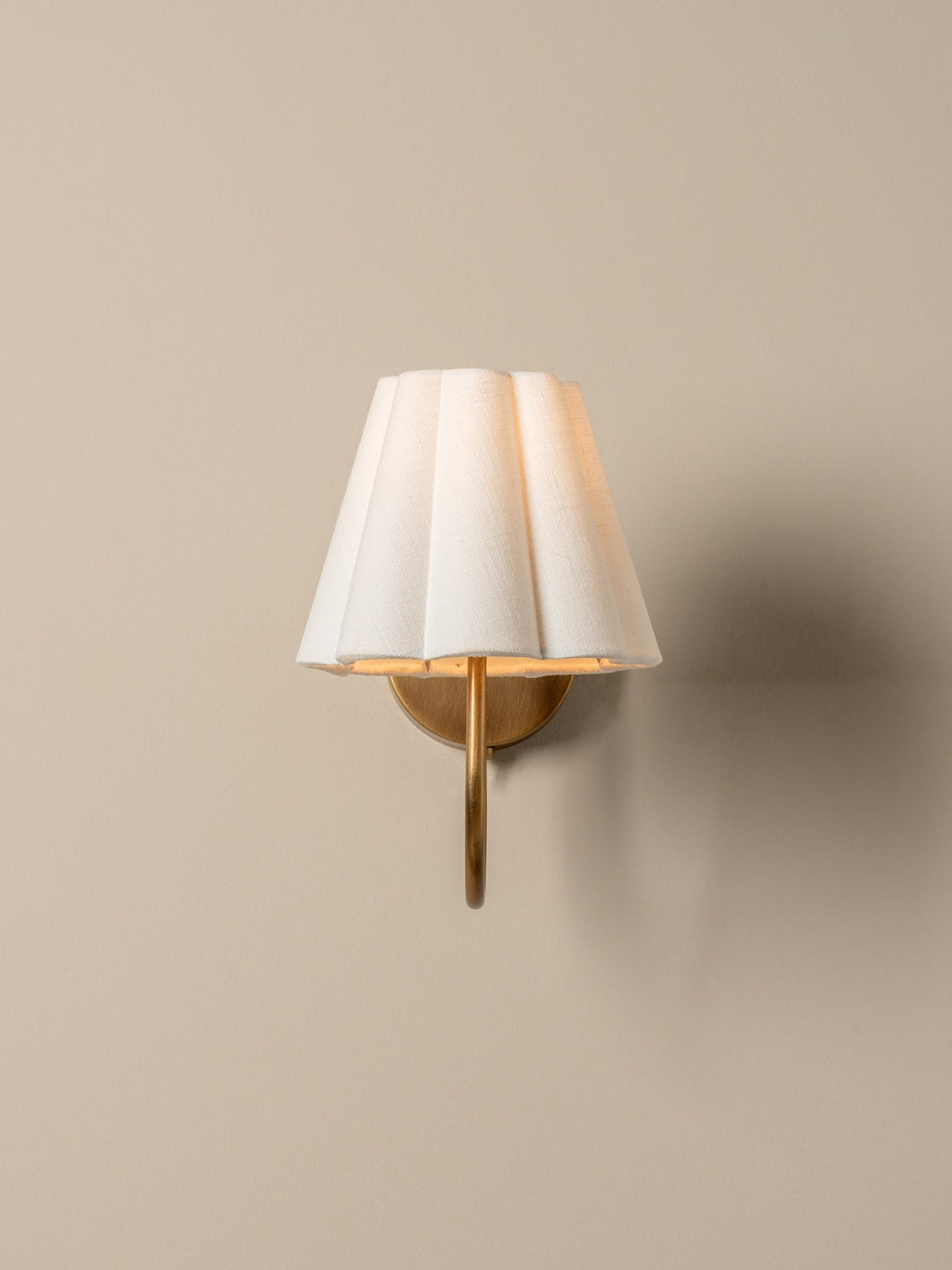 Aston aged brass wall light