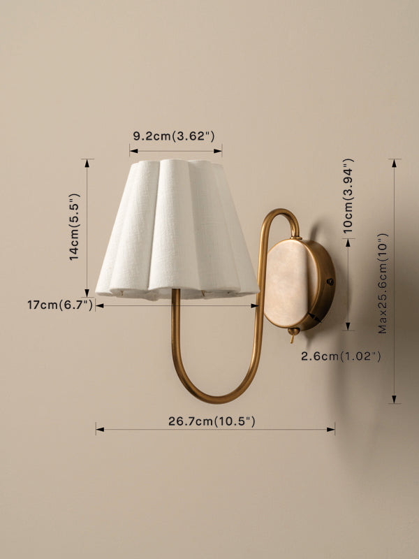 Aston aged brass wall light