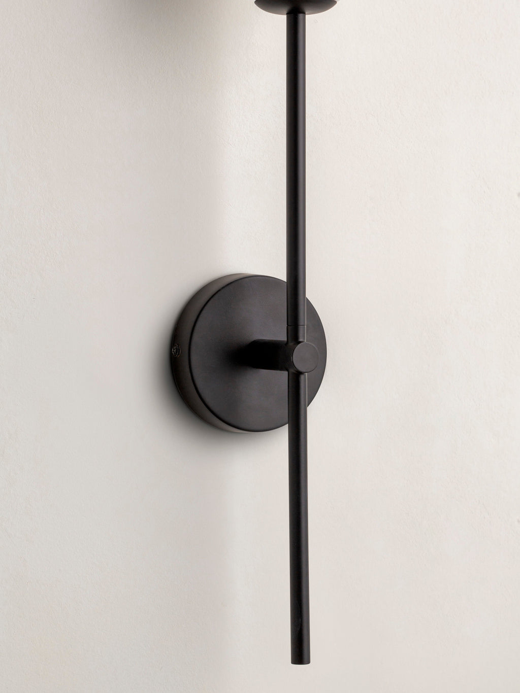Chelvara - matt black and opal wall light